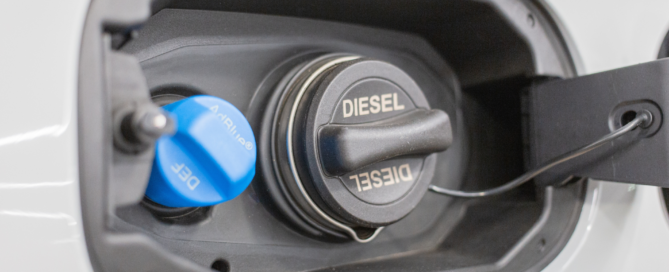 an oil tank and an AdBlue tank